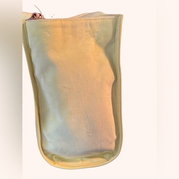 Juicy Couture NWT Amazing Juicy Yellow Fun Medium Velour Tote Bag (P147) - Picture 4 of 8